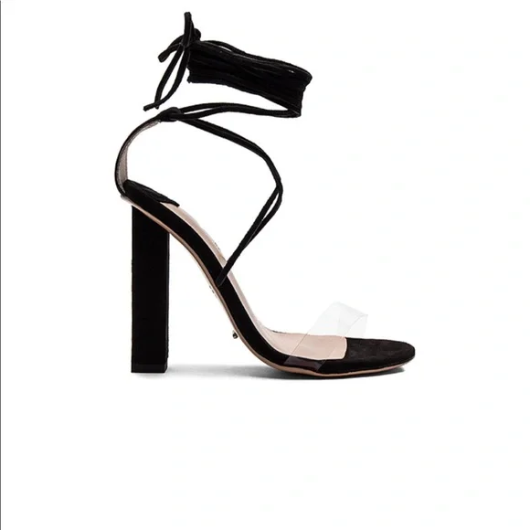 Tony Bianco Kendall Heel in Clear & Black - Picture 2 of 9